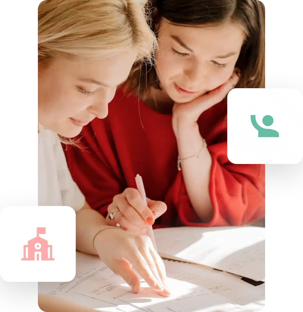 Teacher writing notes for the students